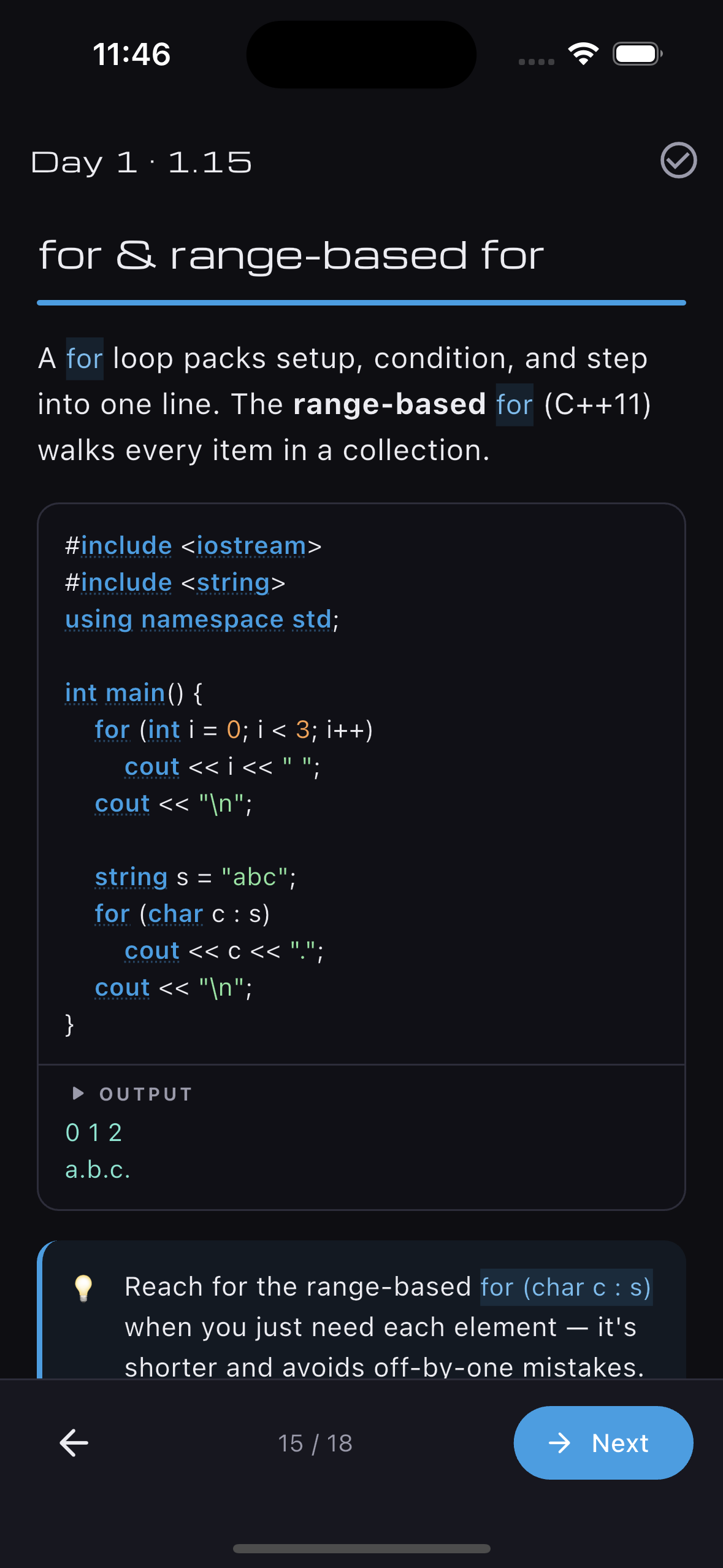 C++ in 5 Days — een les met code