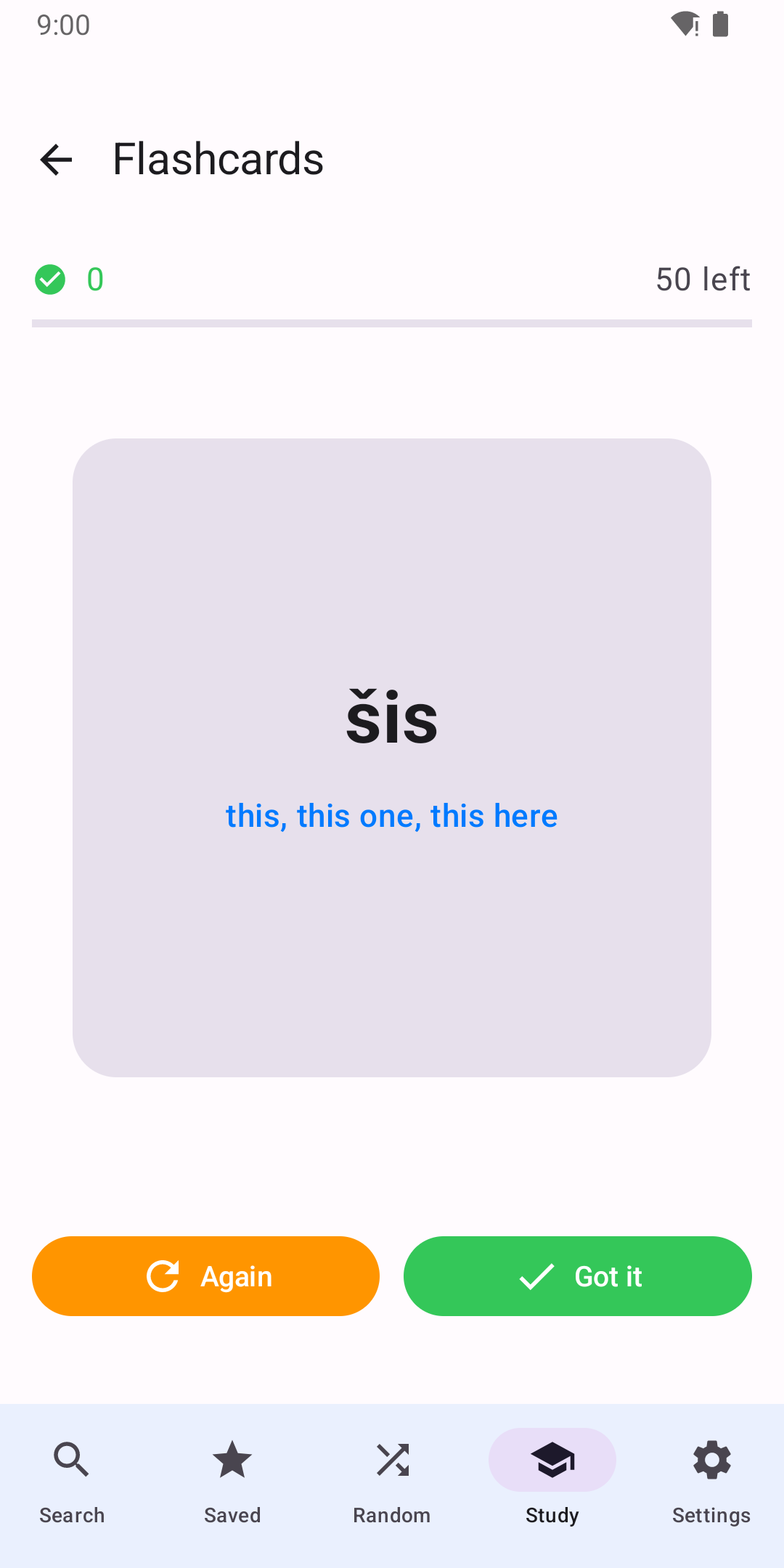 Litouws woordenboek — flashcards